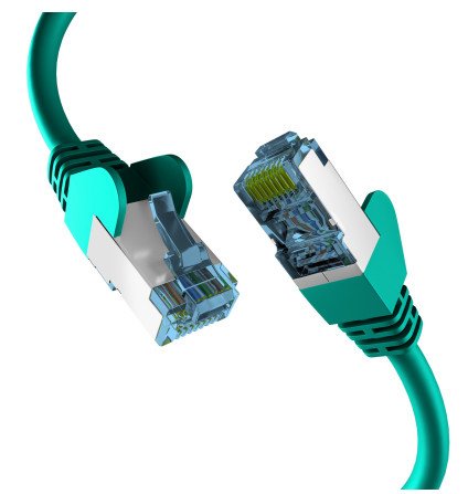 Efb RJ45 Network Cable With CAT.7 Rohcable Green 0,25M