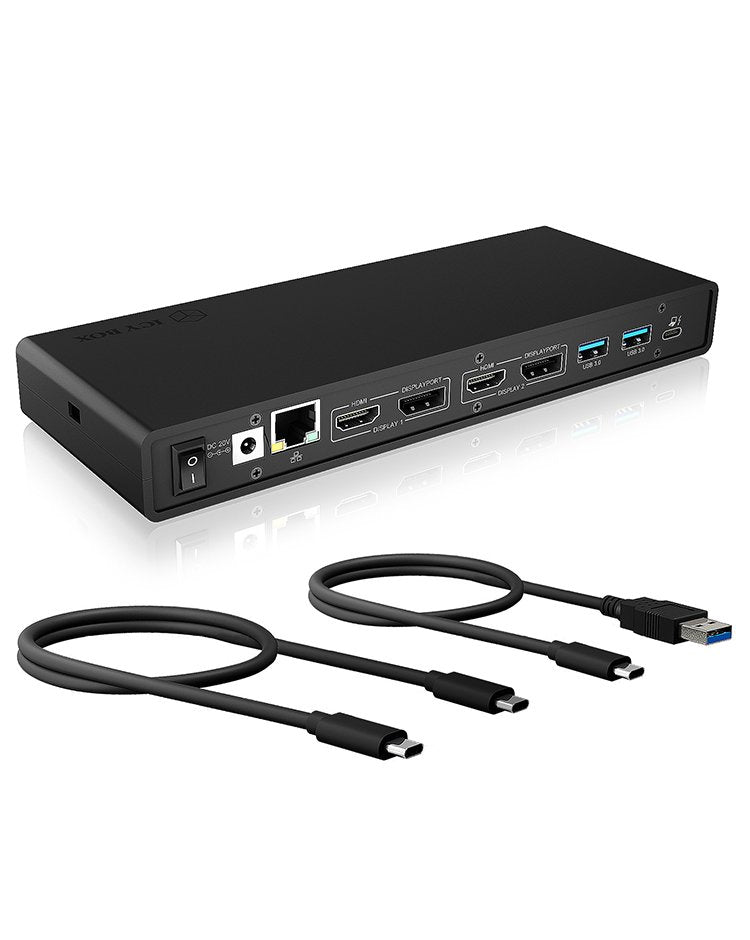 Estación Acoplamiento Icybox USB Type-c With 2 Videoschnittstellen Retail