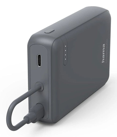 Hama Powerbank Power Pack 10000MAH 2x USB-C Indicador Charging Cable Integrado Antracita — image 1