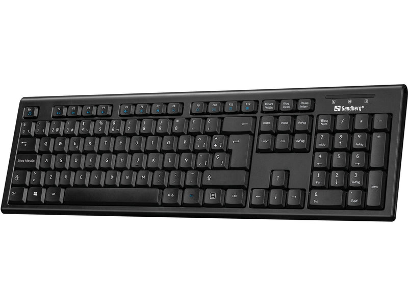 Sandberg 631-13 Keyboard Office USB QWERTY Spanish Black