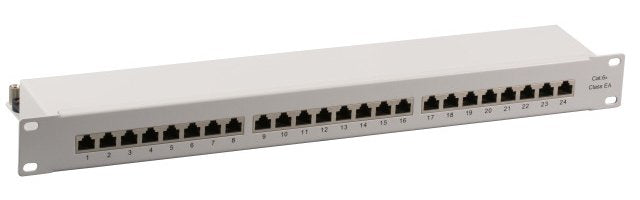 Efb Patchpanel STP 24x RJ45 CAT.6A, 19 1HE, RAL7035 Grey