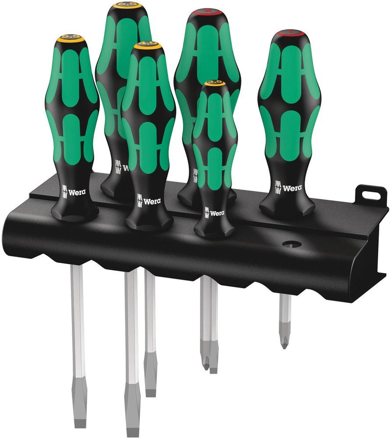 Wera 334 Sk/6 Set Of Screwdrivers Rack Power Shape Plus Punta Láser
