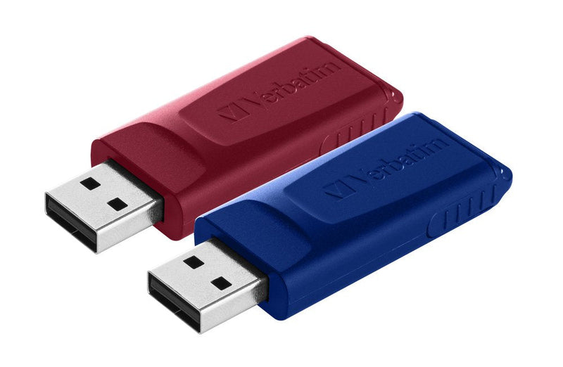 Verbatim USB Drive 2.0 Slider Multipack 2X32GB Red/Blue