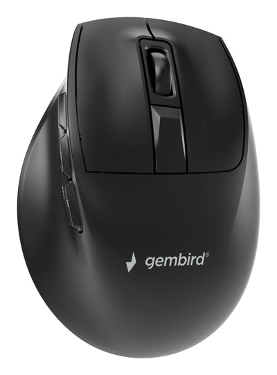 Gembird Mouse MUSW3-9B-01 Ergonómico Wireless Triple Modo (2,4G + Bluetooth + Usb), 2400 Dpi, 9 Buttons Black — image 1