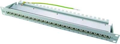 Telegärtner Patch Panel 19 MPP24-HS K CAT.6A Geschirmt 1HE Black — image 1