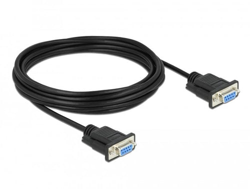 Cable Serie RS-232 D-sub 9 Female a Female Módem Nulo With Housing Plug Estrecha - Control Automatic Cts / Rts — image 1