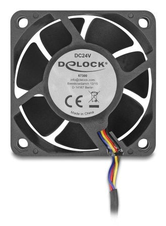 Delock Fan Axial 24V Dc, 60 X 60 X 25MM Black