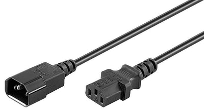 Microconnect PE040615 Cable Transmisión Black 1,5M C13 Acoplador C14 Acoplador — image 1