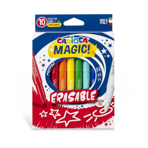 Carioca Magic Markers Pack 10 Markers Magicos Erasable - Ink Magica Cambia Colour - Includes Marker Magink — image 1