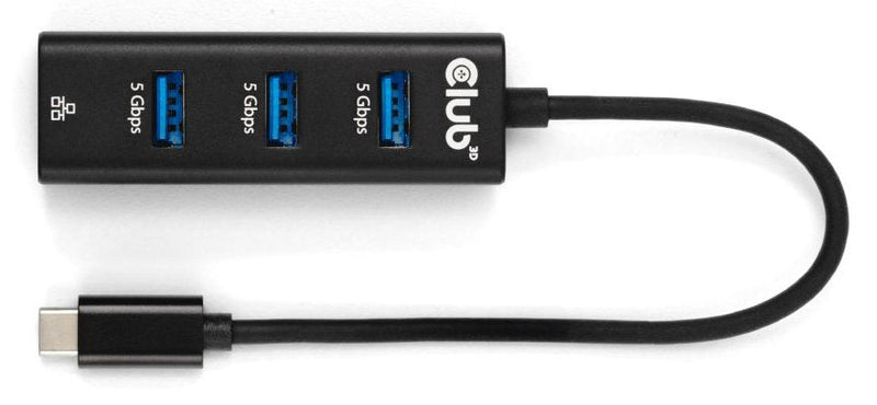 CLUB3D USB Hub USB Typ-c 3.2 3x USB Typ a 1Gbps Retail