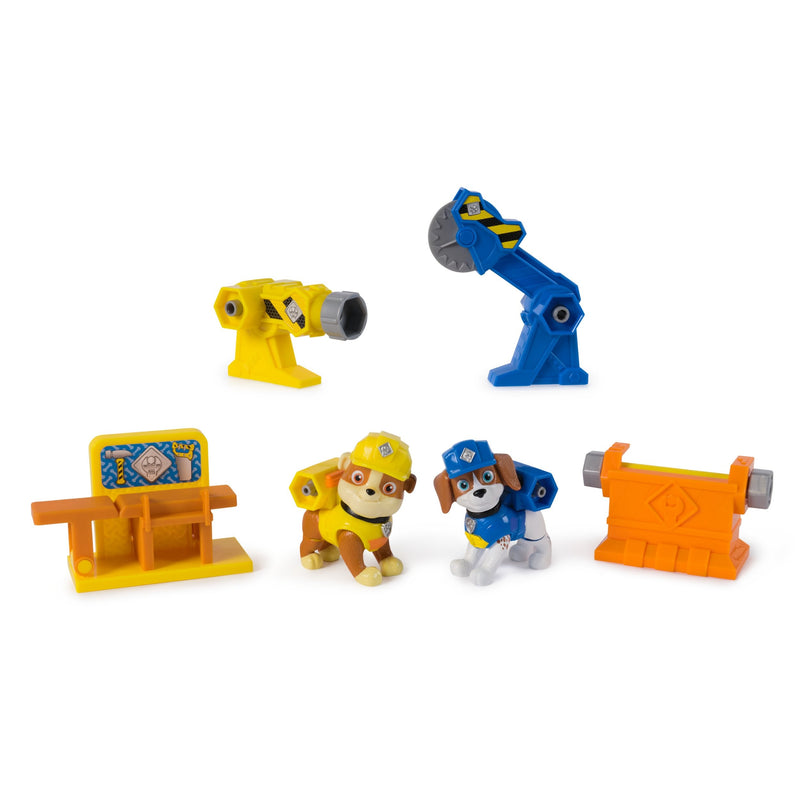 Spin Master Rubble & Crew Power Tool Pups - Set With 2 Figuras Perros Rubble And Wheeler, Figure Toy 6071661