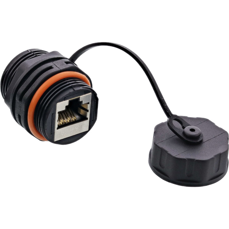 Inline Connector Network Cable CAT.6A, Resistant Water IP68, Connector Aplicaciones Industriales, With Cover A