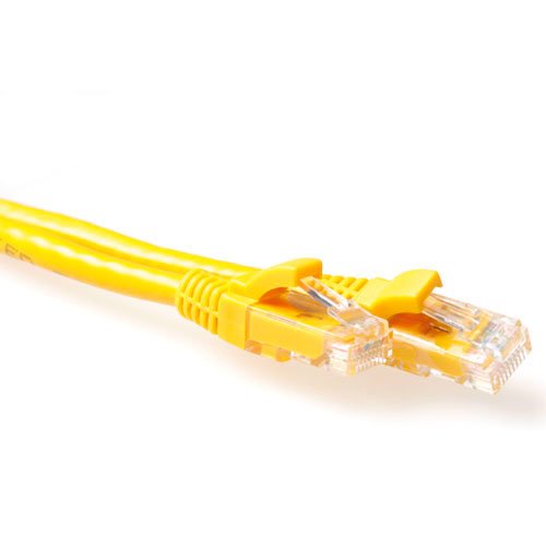Yellow 10 Meter U UTP CAT.6 Patch Cable Snagless With RJ45 Connectors