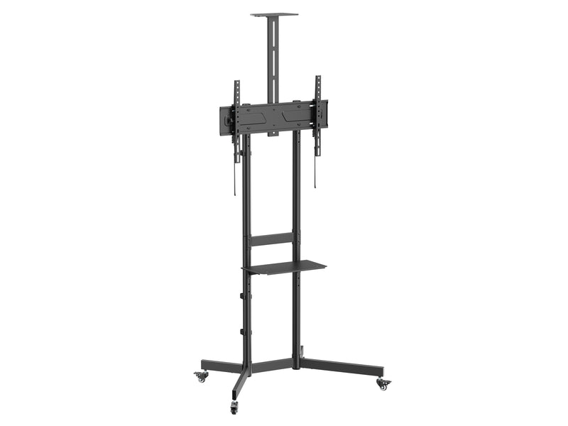Equip Stand Floor With Wheels Screen 37 - 70 Max. VESA 600X400 70KG Shelf Top