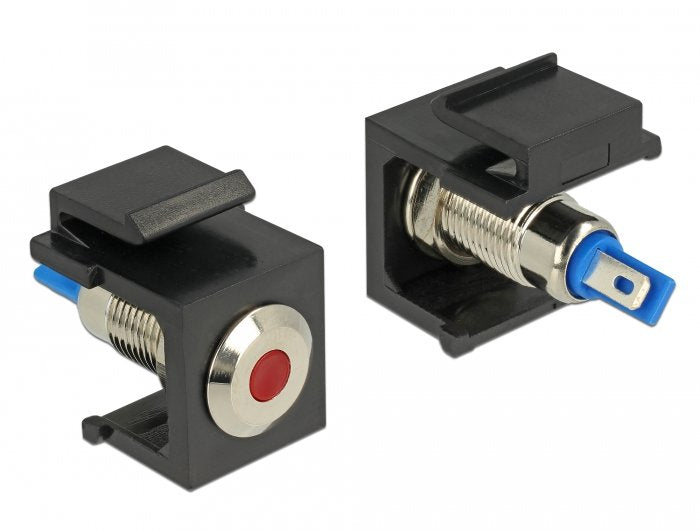 Delock LED Keystone Red 6V Flat Black 86464