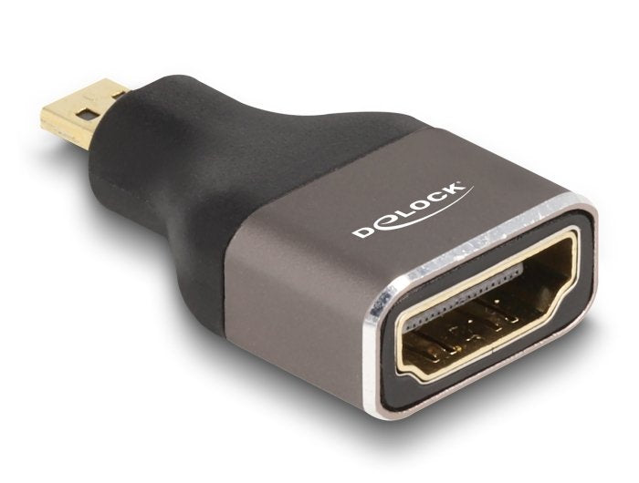 Delock HDMI Adapter Micro-d Male a Female 8K 60 HZ Grey Metall