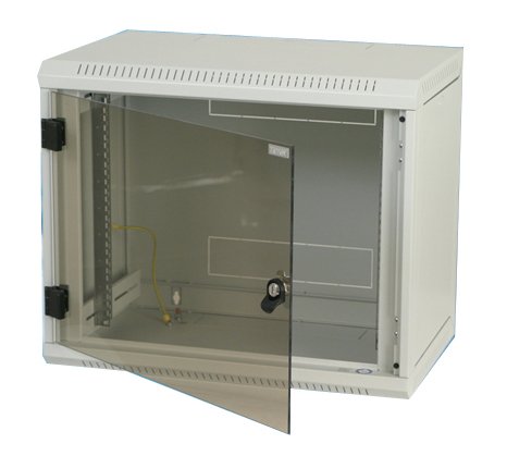 Cabinet Rack Triton 19 Rack Wall-mount 6U/500 Glass Door Bastidor Wall Grey