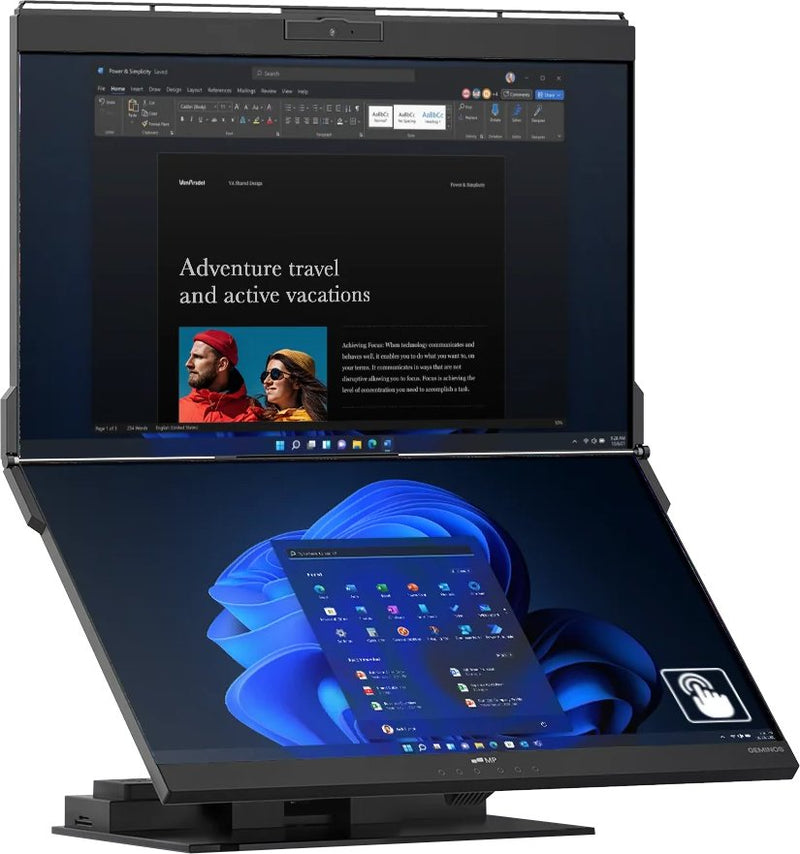 Mobile Pixels Monitor Geminos X 24 2560 X 1440 Pixels Quad HD Pantalla Touchscreen Negro