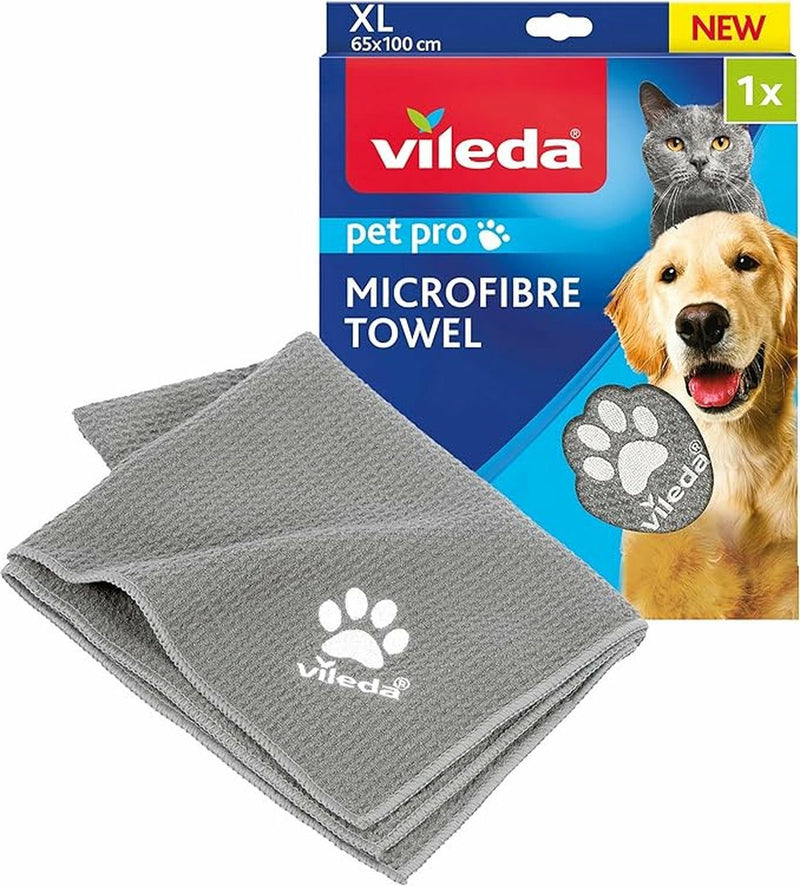 Vileda Pet Pro Cloth Microfibra XL Grey Size Xl, 65 X 100CM)