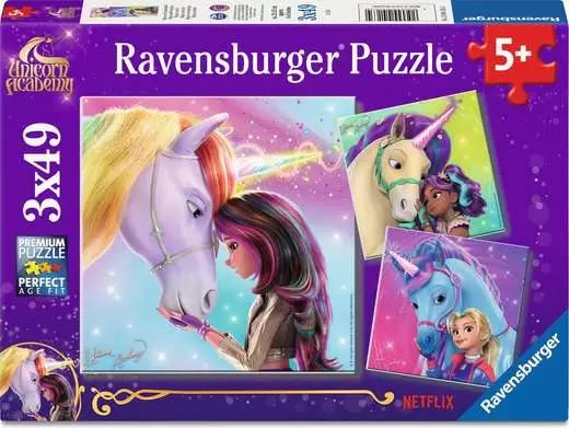 Ravensburger Puzzle Kids Unicorn Academy - Magia And Amistad 3X 49 Pieces 12004163