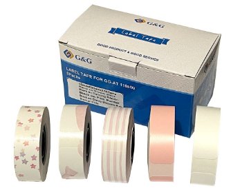 G&g Roll Labels 5ER Set With Verschiedenen Muster 15X50MM — image 1
