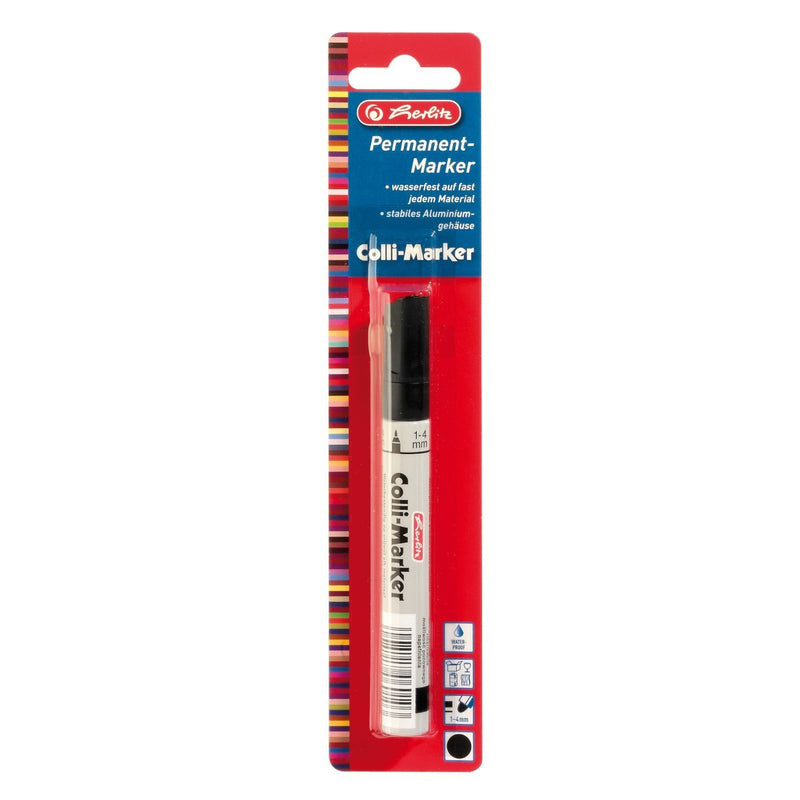 Herlitz 8665408 Marcador Permanente Black 1 Pieces