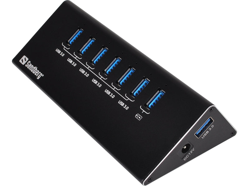 Sandberg USB 3.0 Hub 7 Ports With Protection Sobrecarga USB Cable 3.0 1M And Power Supply 230V Included