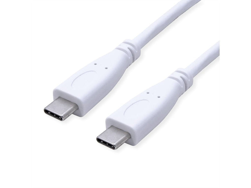Value USB 3.2 Gen 2 Cable C-c, M M, 4K UHD-1, 10GBIT S, Emark, 100W, White 0,5M
