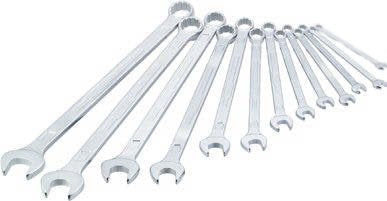 Hazet 600LG/13 Key Combinada, Key Tuercas 10,11,12,13,14,15,16,17,18,19,21,22,24MM, Cromo, Alemania, 13 Pieces