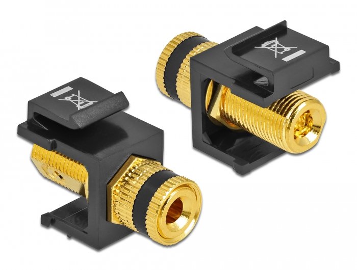 Keystone Modul Polklemme Gewindebuchse Black