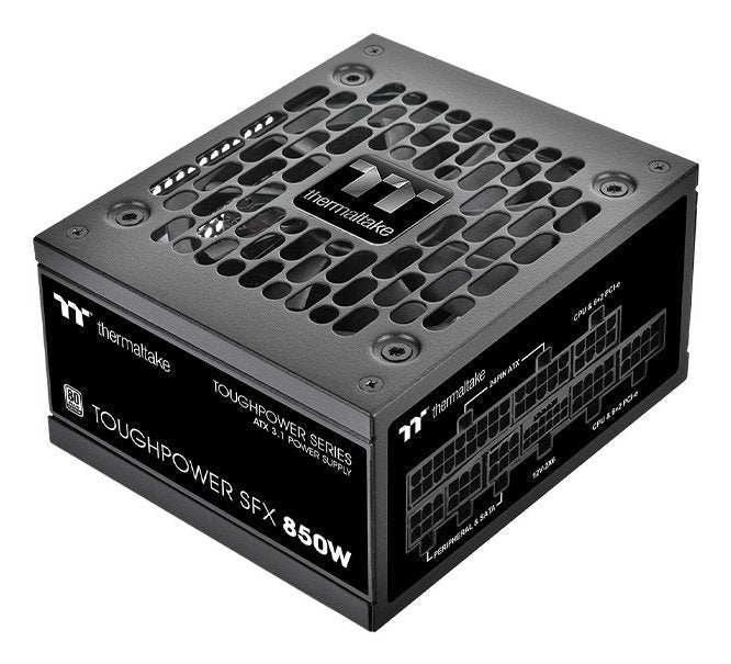 Thermaltake Power Supply Toughpower Sfx Platinum 850W PC Black 1X 12VHPWR, 2X Pcie, Gestión Cables, 850 Watt