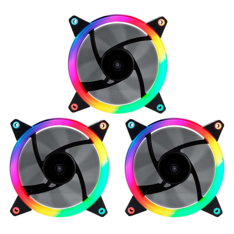 3 Fans Box Adicional 12X12 Unyka 3X120MM Gaming Candy 30ARGB Ring LED 51801