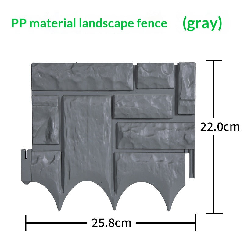 Cross-border Plastic Fence Garden Lawn Artificial Stone-patterned Fence