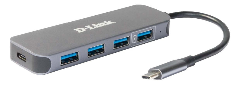 USB-C Hub To 4 USB 3.0 Ports Perp With 60W USB-C Power Delivery