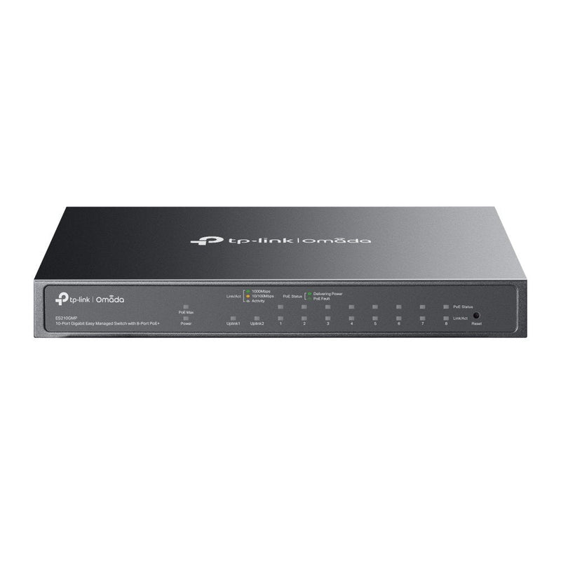 TP-Link Switch Semigestionable ES210GMP 10P 1GB 8XPOE + 30W Max. 123W 1X Sfp Easy Gestion Vlan/Igmp