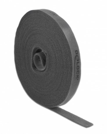 Delock Tape Velcro Roll L 10M X B 15MM Black — image 1