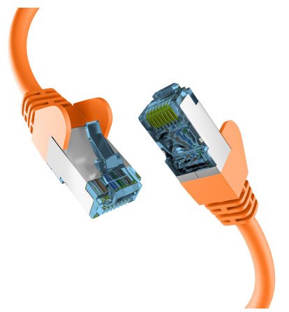Efb RJ45 Network Cable With CAT.7 Rohcable Orange 0,25M