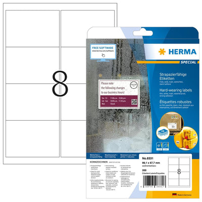 Herma Labels Dirección A4 White 99,1X67,7MM Lámina 200 Units — image 1