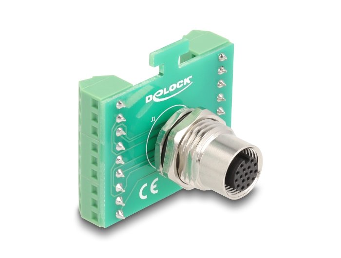 Delock 60660 Adapter Módulo Transferencia M12 Female With Codificación a 17 Pines a Bloque Terminals 18 Pines