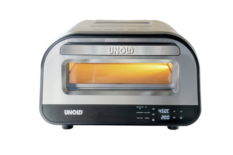 Unold Horno Pizza Luigi Acero Inoxidable/Negro 1700W, Pizzas Hasta Aprox. Ø 30CM) 68816