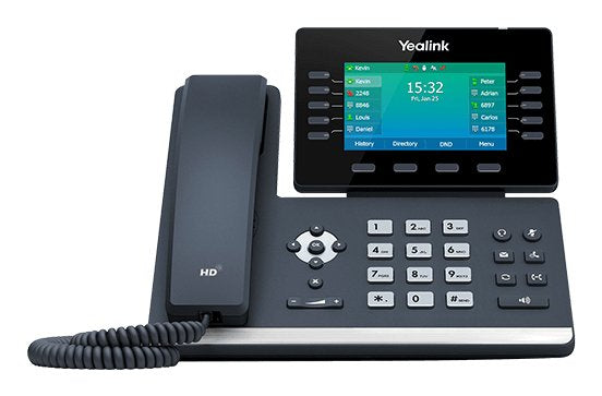 Yealink SIP-T54W Phone IP Black Terminal With Connection Cable LCD 10 Líneas Wi-Fi