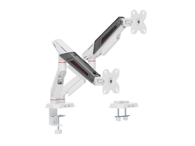 Equip Desk Mount Gaming 650191 Dos Screens 17-38 Colour White Up To 16KG Screen — image 1