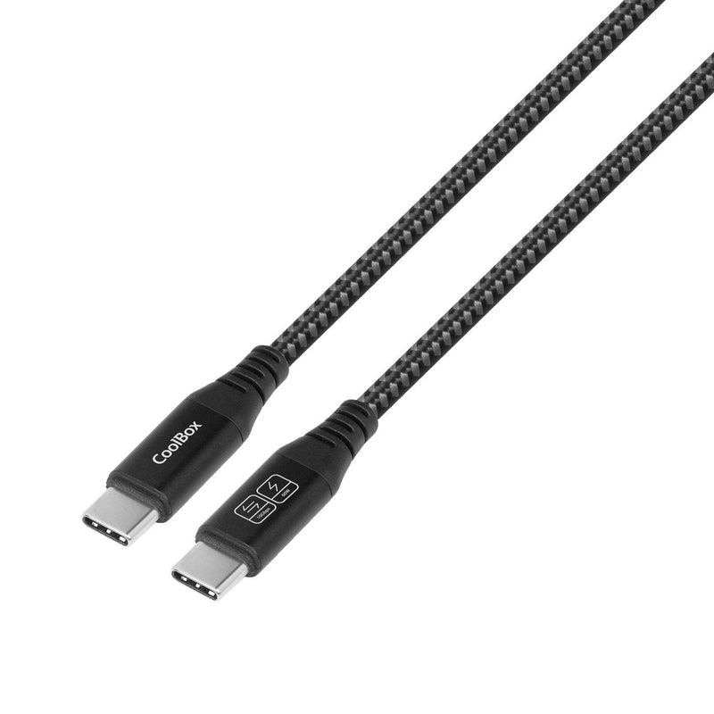 Coolbox Cable Trenzado USB-C/USB-C 3.2 GEN2 Datos 10Gbps + Charging Fast 60W Aluminium 1.2M