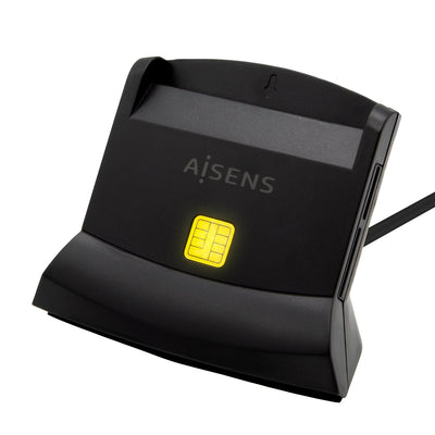 Aisens Card Reader Smart Dni With Reader Sim, Sd, Mirosd, Mmc, Rs-mmc, MMC Micro, Usb-c, Black — image 1