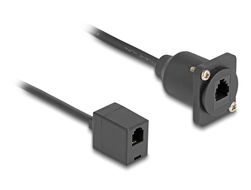 Delock D Type RJ10 Cable Connector Female a Female Black 30CM