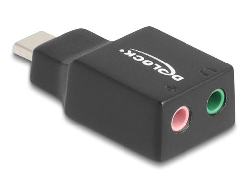 Delock Externe USB Soundkarte With USB Type-c™ Connector Male a 2 X 3,5MM Connector Jack Female Plug & Play Au — image 1