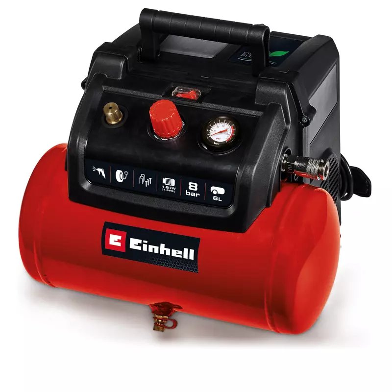 Einhell Compressor Tc-ac 190/6/8 Red/Black 1.200 Watts 4020655