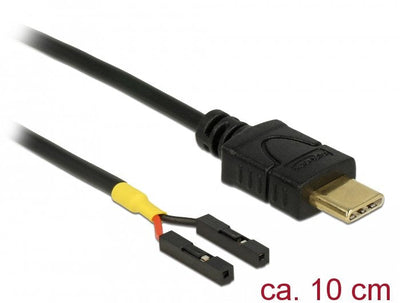 Delock USB Cable Type-c ™ Male 2 X Head Plug Female Power Separada 10CM — image 1