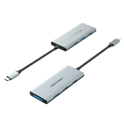 Vention Docking USB Type-c Tophb 1x HDMI 3x USB 1XLECTOR Cards SD And microSD Grey — image 1