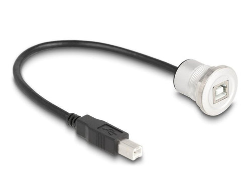 Delock USB 2.0 Type B Connector Female Recessed With Kabelp. St. ALU.30CM — image 1